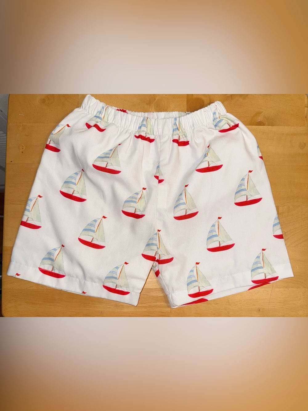 Cecil and Lou boys sailboat shorts, size 6